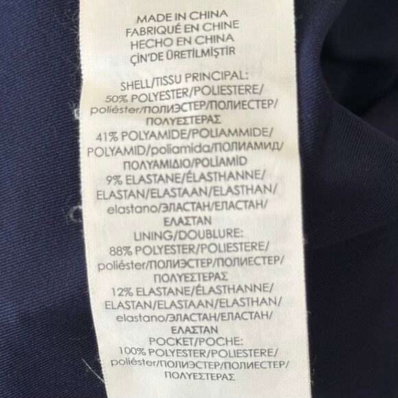 POLO GOLF Ralph Lauren Blue Crinkle-Texture Lined Skort Skirt w/ Pockets - Large - Picture 7 of 8